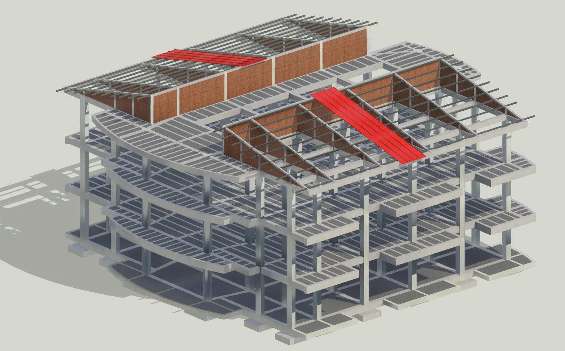 Diseño estructural BIM de edificación mixta