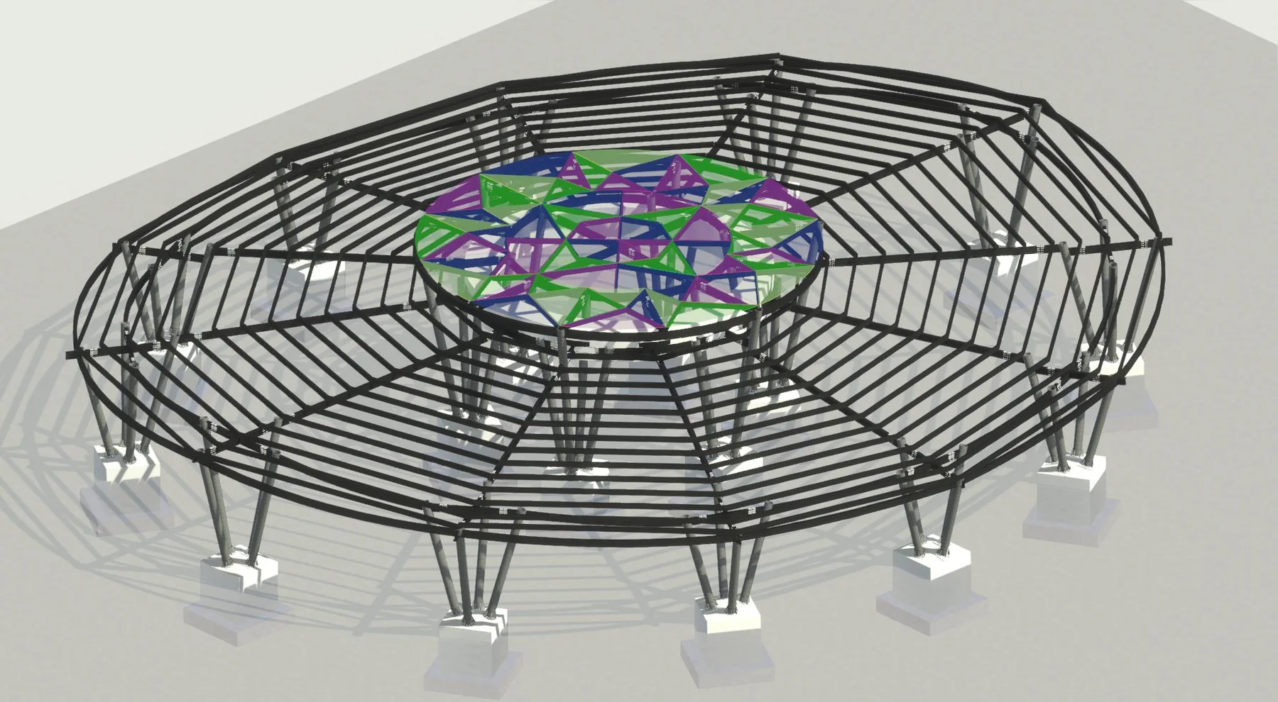 Diseño BIM de estructura con geometría especial