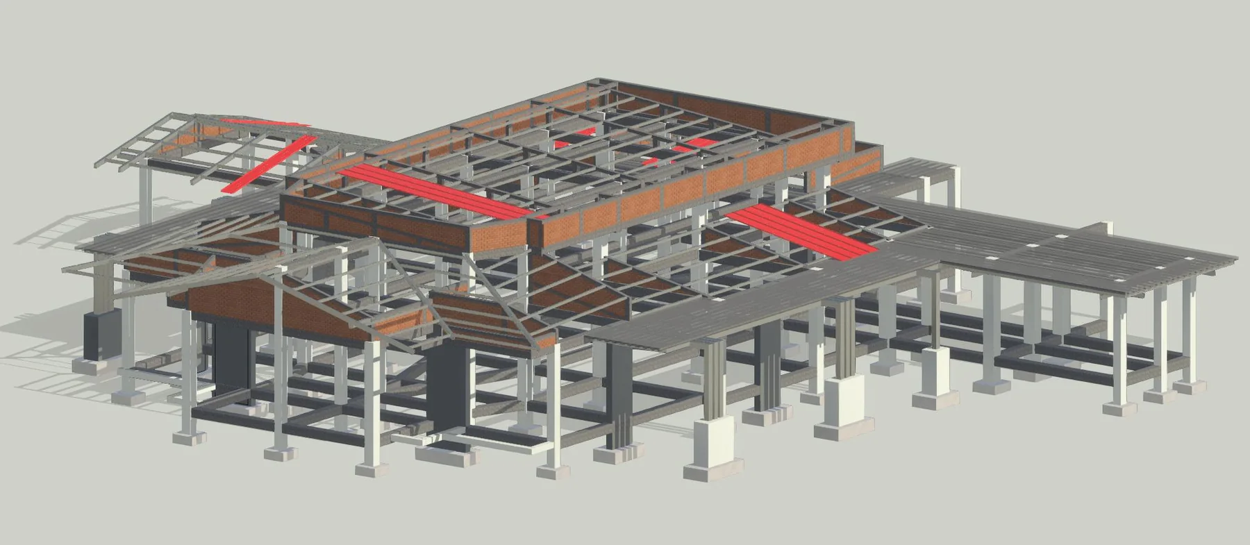Modelo BIM de un sistema estructural mixto